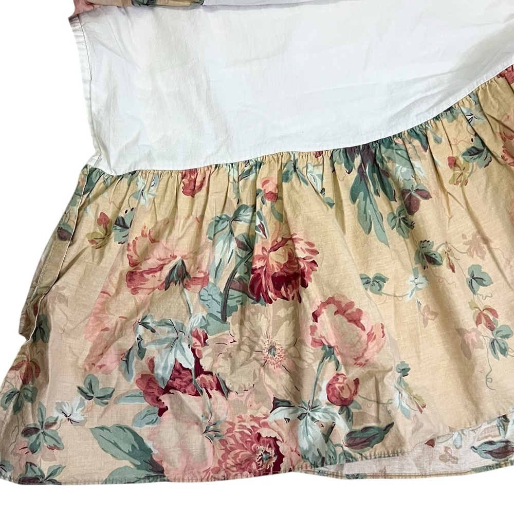 Vintage Ralph Lauren Elsa Grasslands Floral Queen Dust Ruffle Bed Skirt - Picture 3 of 8